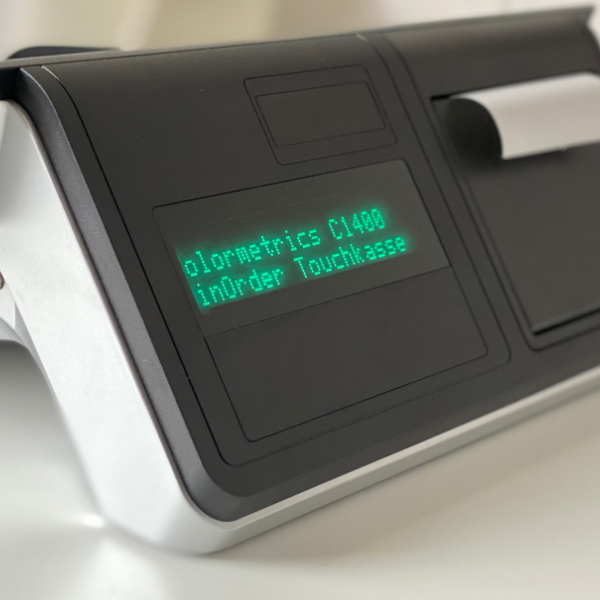 Colormetrics C1400 Touchkasse im Pultformat mit VFD Kundendisplay
