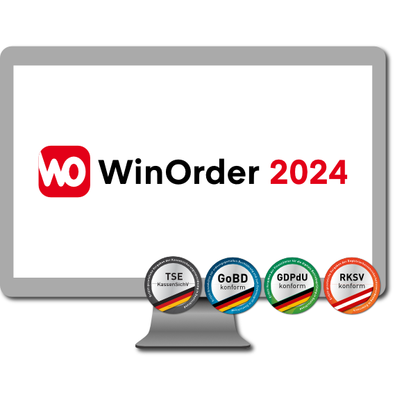 WinOrder 2024 mit TSE, GoBD, GDPdU und RKSV